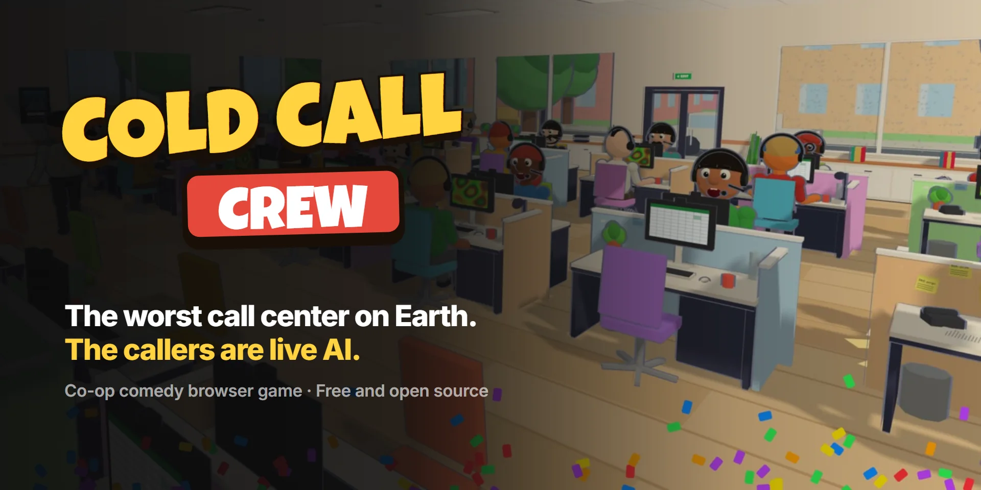 Cold Call Crew - co-op game with live AI callers